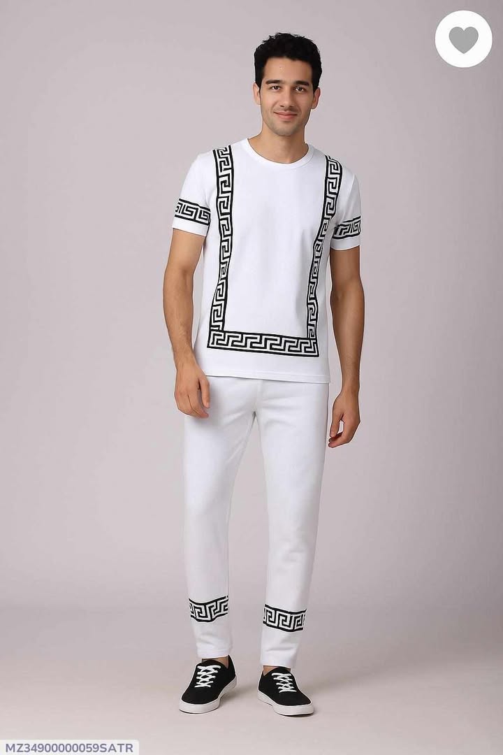 2 Pcs Men's Micro Interlock Printed Track Suit made by FS fashion premium quality