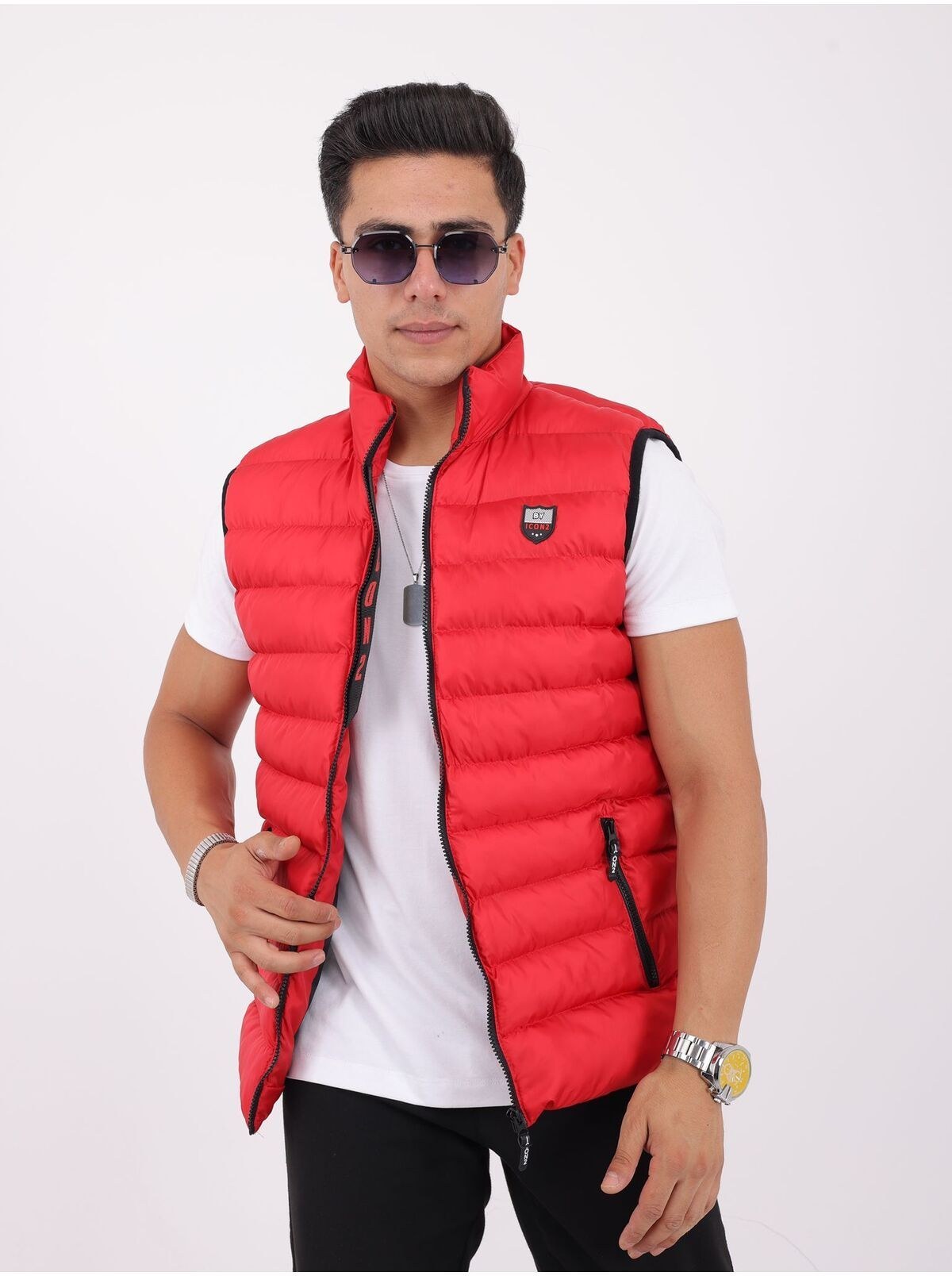 Men Sleeveless Parachute Jacket
